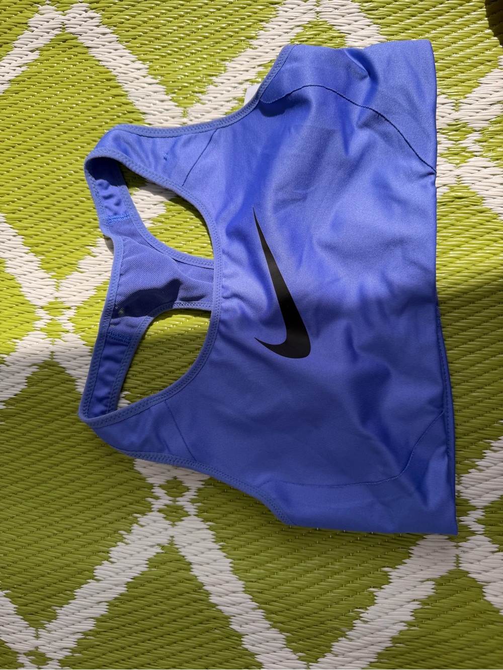 Nike Women’s Royal Blue Racerback Swim Top with Black Swoosh